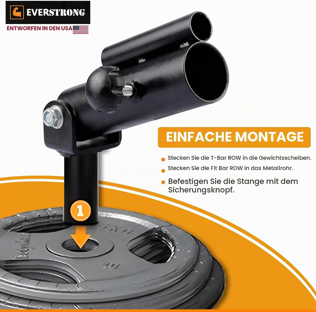 EVERSTRONG 2,5 cm und 5,1 cm – Landmine Base Gym Equipment – T-Stange Row Landmine Befestigung für L