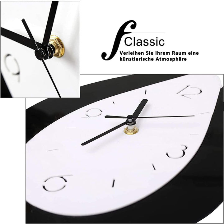 SFITVE 42cm Gross Wanduhr Ohne Tickgeräusche Modern Wassertröpfchen Pendel Wanduhren für Wohnzimmer