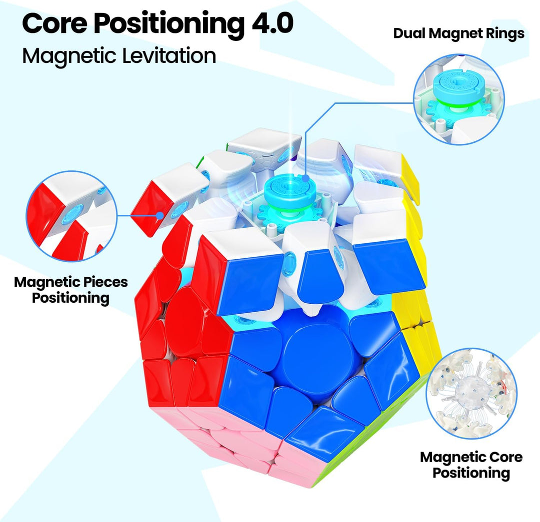 GAN Megaminx Zauberwürfel Maglev V2, Megamix Würfel mit 160 Magneten, Speed Cube Schnell &amp; Glattes &amp;