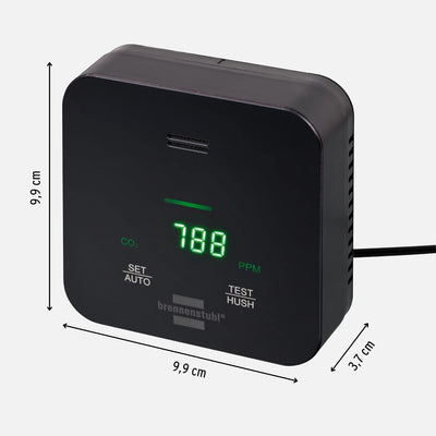 Brennenstuhl CO2 Messgerät C2M L 4050 zur Überwachung der Luftqualität (mit CO2-Ampelanzeige, Alarms