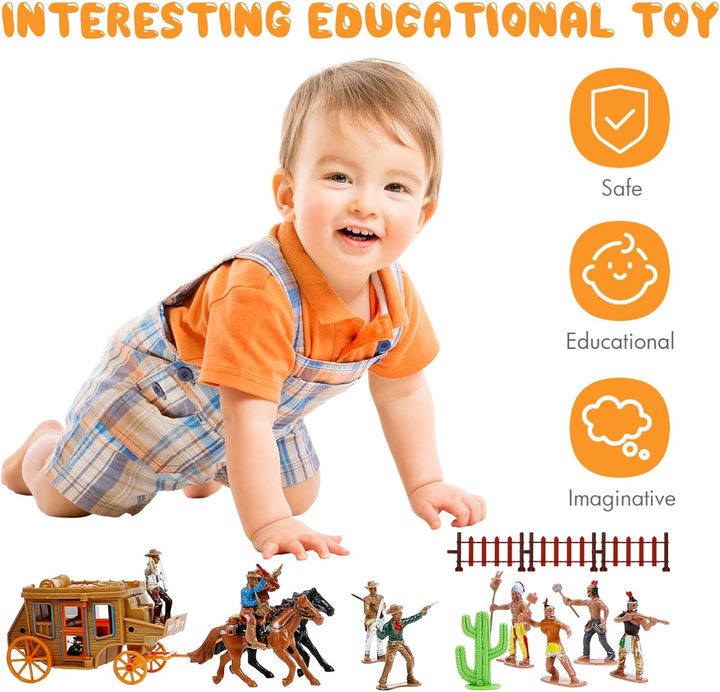 STOBOK Indianer Figuren Modelle: Wilde West Cowboys Figure Playset Set Miniatur Historische Indianer