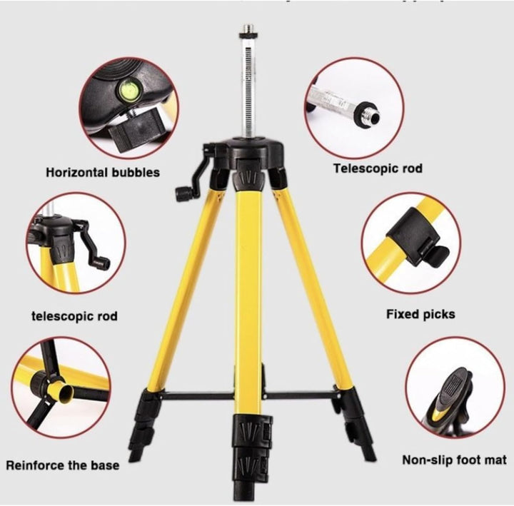 Candeon Kreuzlinienlaser Stativ, Teleskopisch Laser Level Stativ Gewinde 5/8", 38-100cm, Aluminiumst