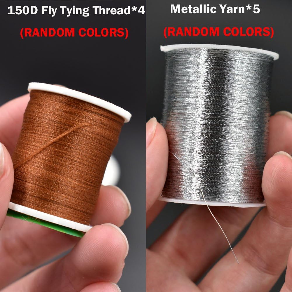 PHECDA PROFLY Federn Pelz Faden Kristall Flash Line Haken Fliegenbinden Materialien Fly Tying Starte