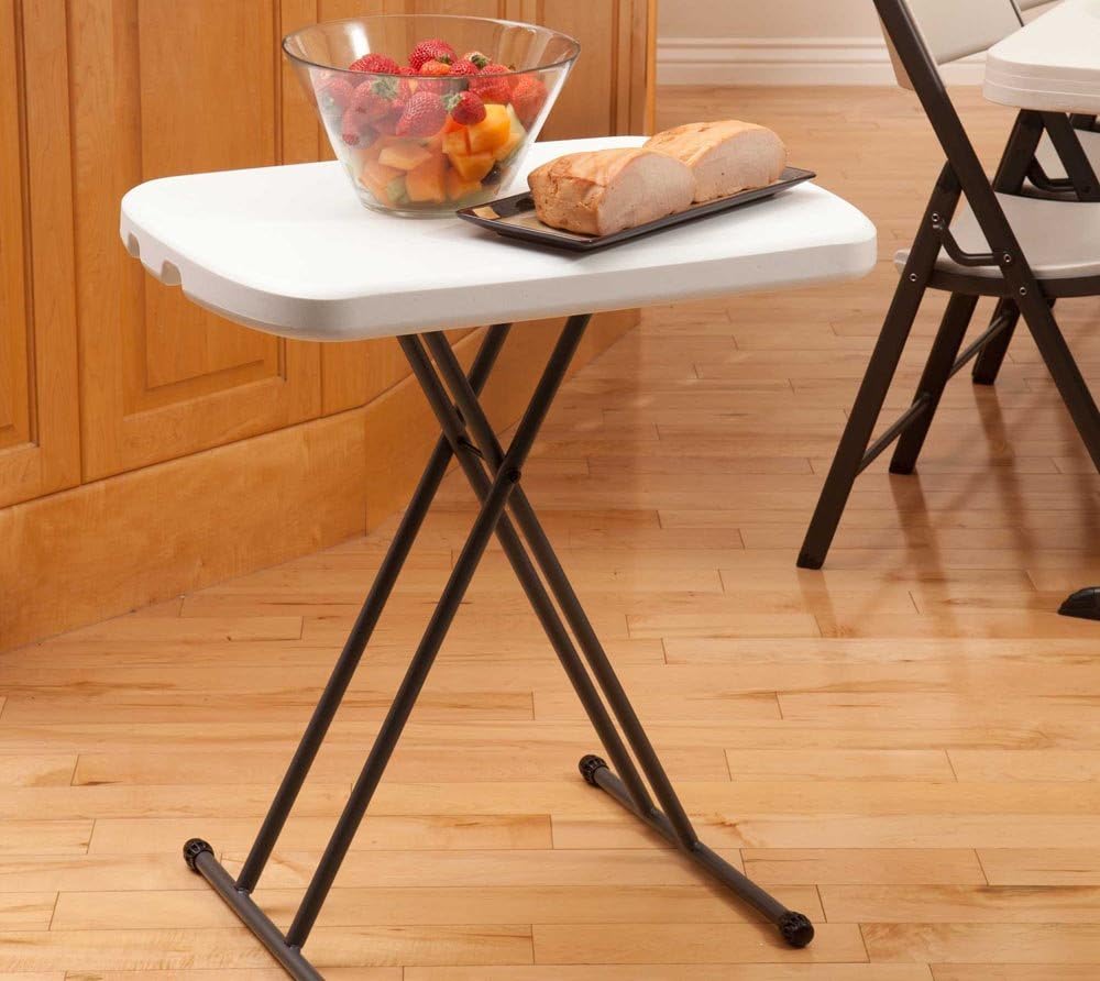 LIFETIME 92101 - Höhenverstellbarer Klapp-Beistelltisch 66x46x61-71 cm