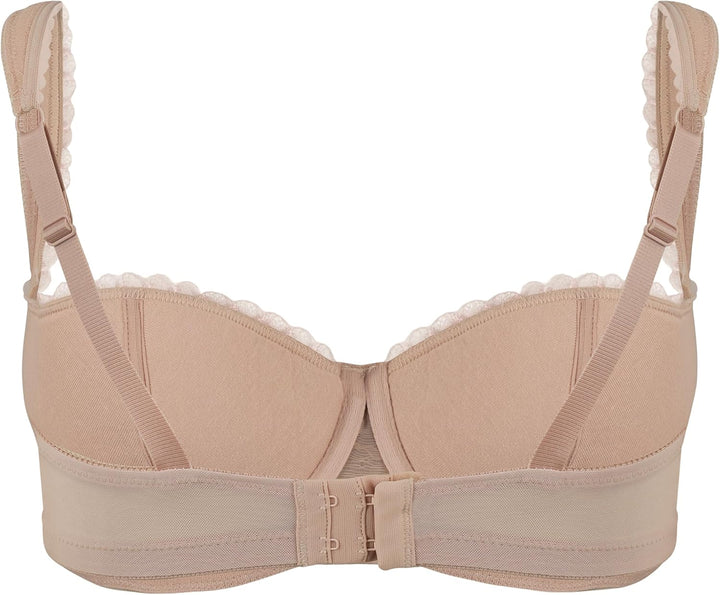 Rosme Lingerie Balconette-BH mit gepolsterten Trägern für Damen, Kollektion Eliza 70B Beige, 70B Bei