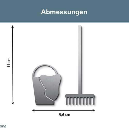 PHOS Design, P3801, Piktogramm Putzraum Abstellkammer Abstellraum Schild, 11 x 9,6 cm, Edelstahl geb