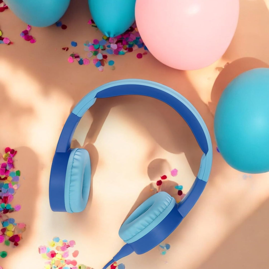 BLAUPUNKT Kids Kopfhörer KKH10 blau, Kinderkopfhörer mit Kabel, 3,5 mm Klinke AUX, Lautstärkebegrenz