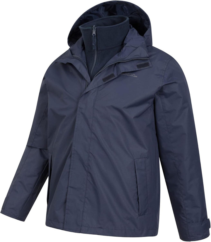 Mountain Warehouse Fell 3-in-1 Herren-Outdoor-Jacke - wasserdichte, atmungsaktive Regenjacke, Multif