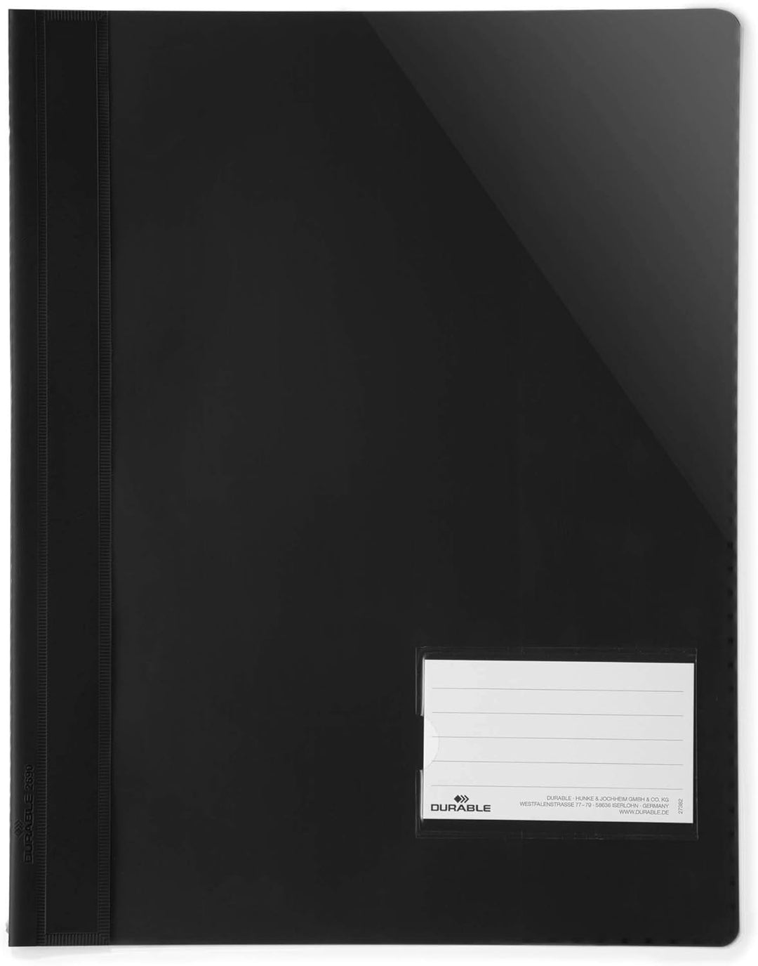 Durable Sichthefter für Din A4, Überbreite, schwarz, 25er Packung, 269001, Schwarz