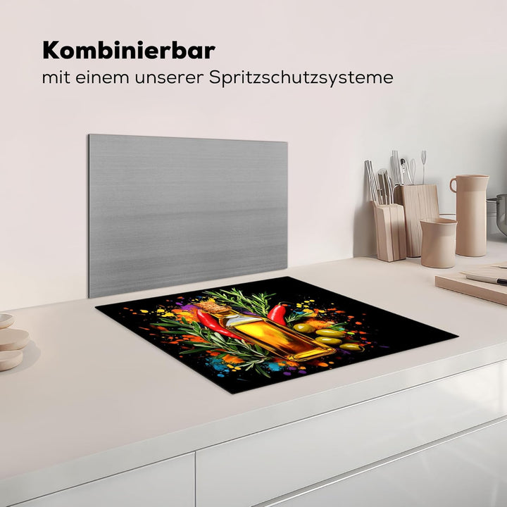 Herdabdeckplatte 59x52 cm Einteilig Ceranfeld Abdeckplatte für Induktionsschutz Ceranfeldabdeckung V