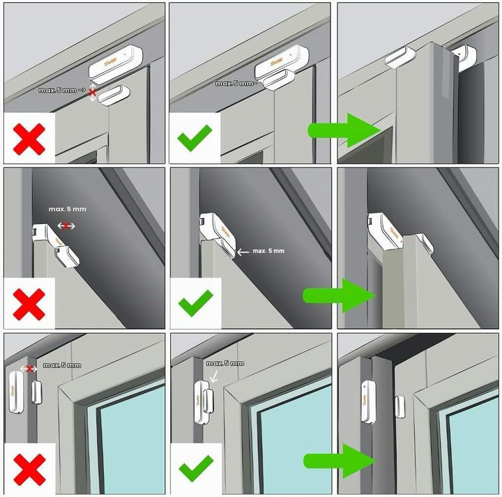 tiiwee TWWS03 Fenster- und Türsensor für Tiiwee Home Alarm Systeme. Erweitern Sie Ihr System ganz ei