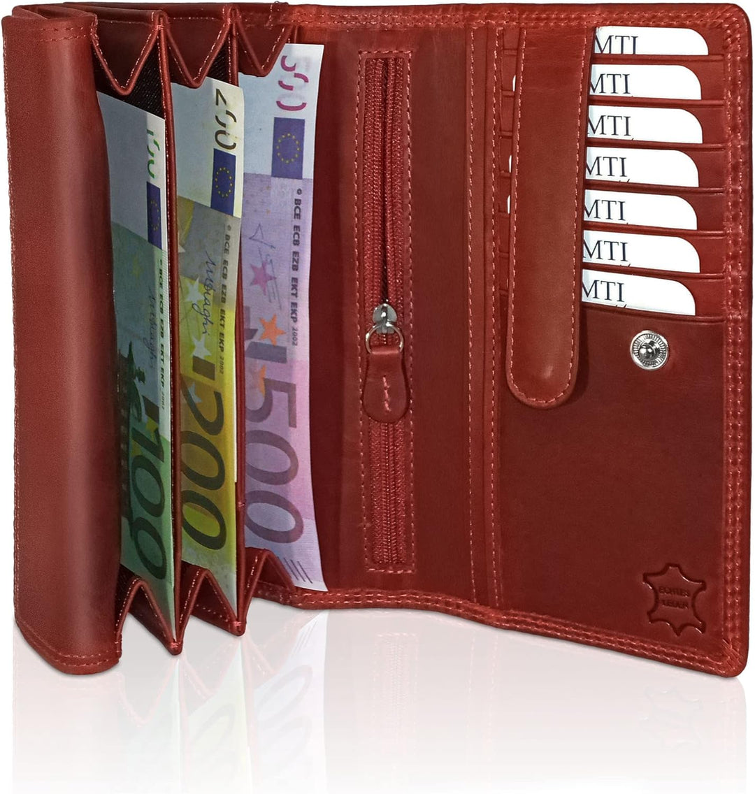 Leder Damenbörse Damen Geldbörse Börse 23- (99A) Damen Portemonnaie Damen Geldbörsen Damen Geldbeute