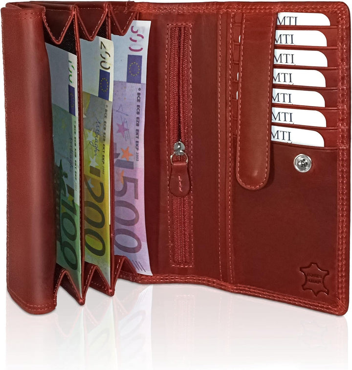 Leder Damenbörse Damen Geldbörse Börse 23- (99A) Damen Portemonnaie Damen Geldbörsen Damen Geldbeute