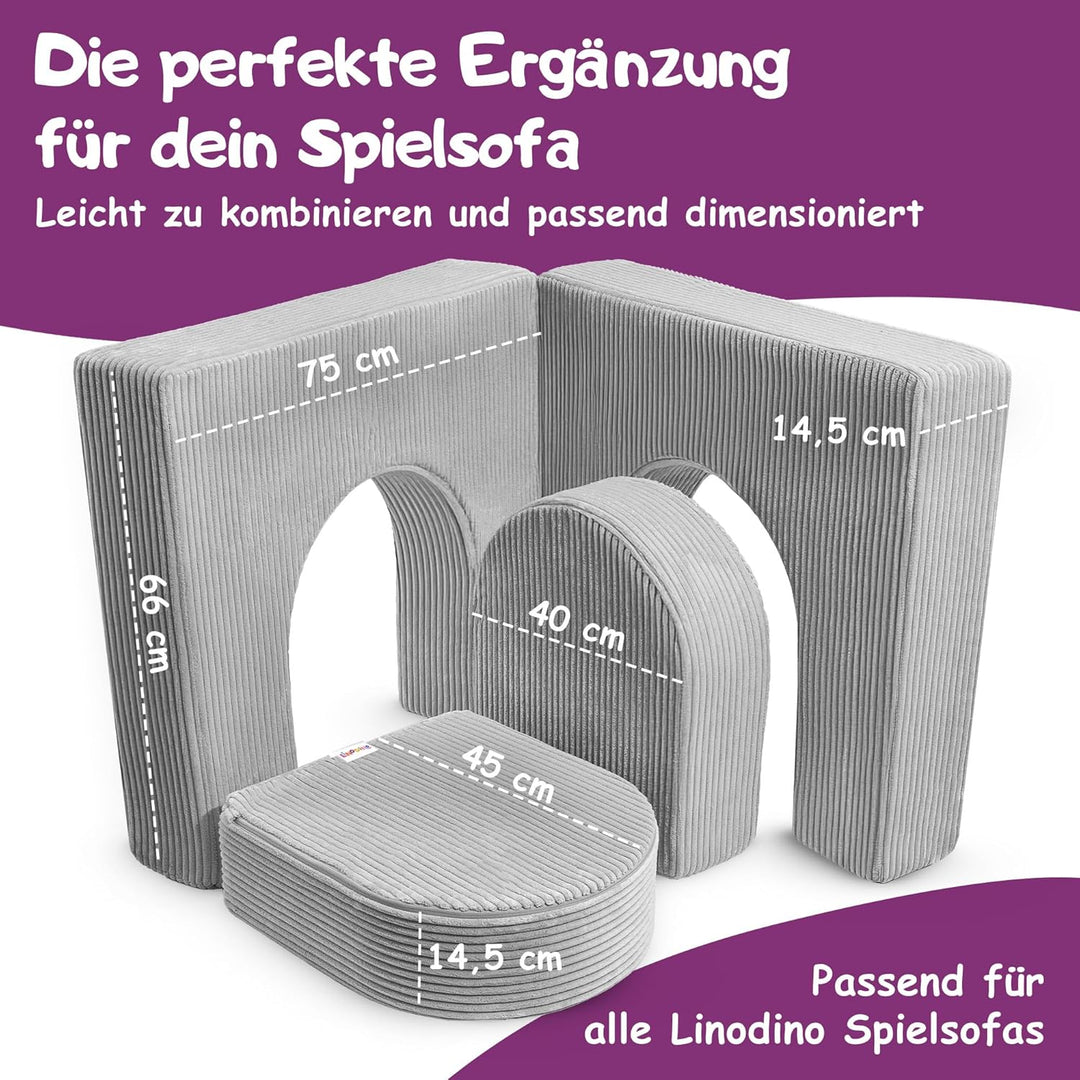 Linodino® Magisches Tor – Spielsofa Add-on mit Bögen aus Schaumstoff | Erweiterungs-Bauteil für krea