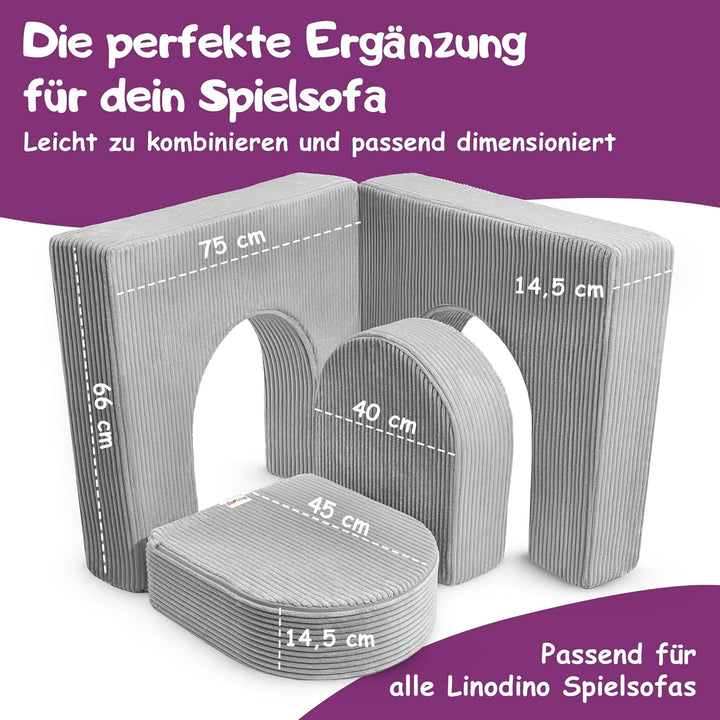 Linodino® Magisches Tor – Spielsofa Add-on mit Bögen aus Schaumstoff | Erweiterungs-Bauteil für krea