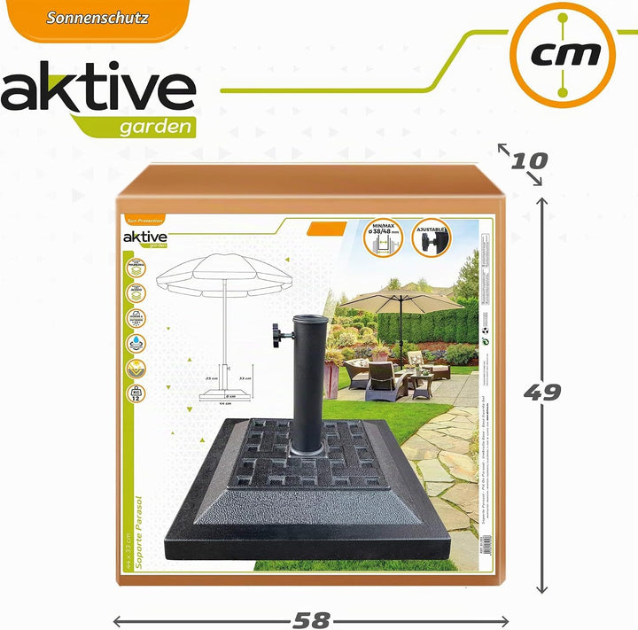 AKTIVE 61053 Kunststoffhalter für Sonnenblende quadratisch 38-48