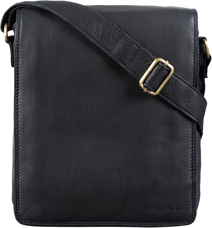 STILORD Lars Vintage Umhängetasche Leder Herren Hochformat für 13,3 Zoll Tablet MacBooks und iPad Sc