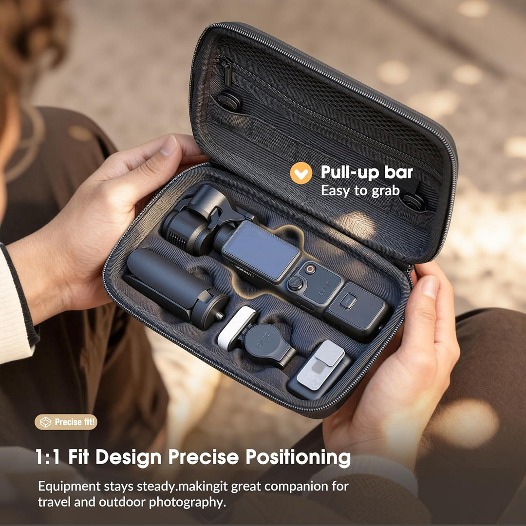 STARTRC PHOTO Schutztasche für DJI Osmo Pocket 4 Kreativ Combo – PU Tragetasche mit Stossschutz & Tr