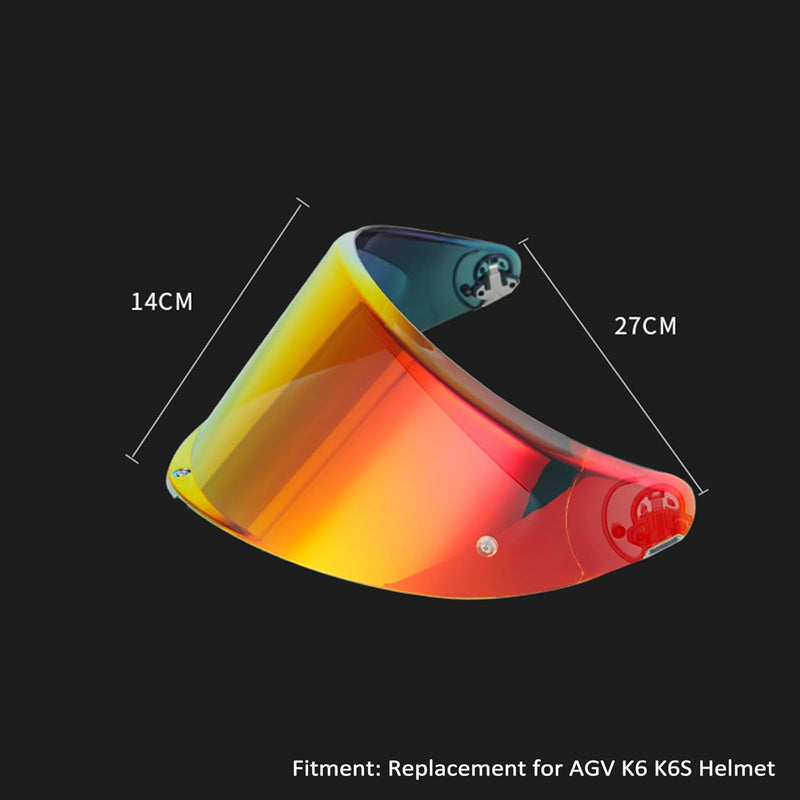 Shkalacar Helmvisier Ersatz für AGV K6 K6S, Integralhelm Visier UV-Beständig, Beschlagfrei und Kratz