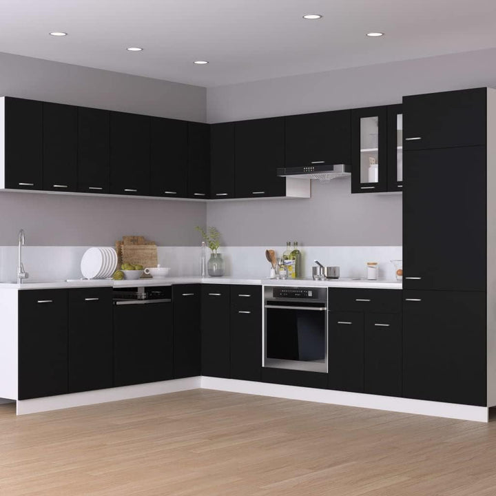 homiuse Hängeschrank Schwarz 29,5x31x60 cm Holz KüChenschrank HäNgeschrank KüChe KüChenunterschrank