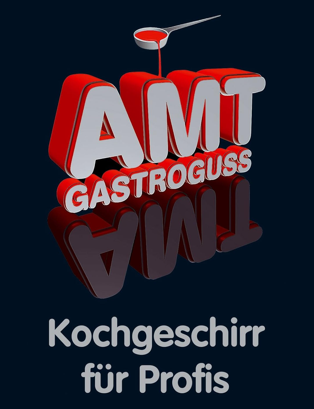 AMT Gastroguss Schmortopf, Ø 32 cm, 8 cm hoch, mit zwei Seitengriffen, backofenfest, Aluguss (Alumin