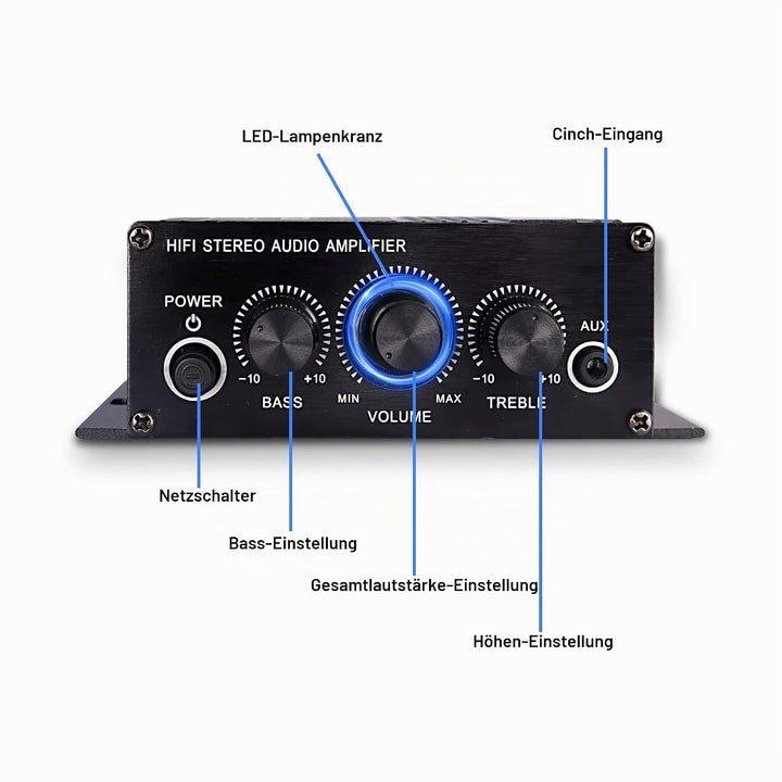 12V HiFi Stereo Audio Verstärker für Auto 2 Kanal HiFi Bass Audio Subwoofer Verstärker für Autos CD