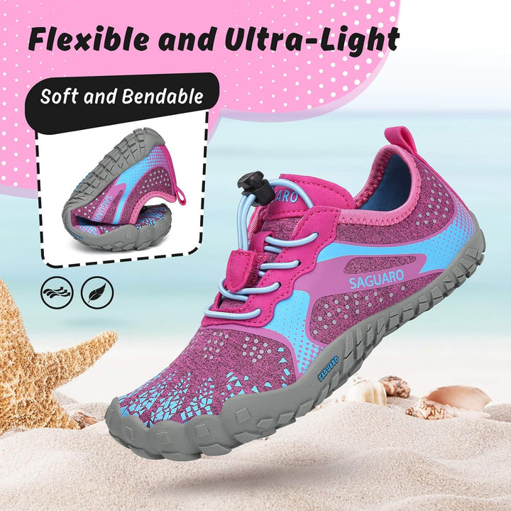 SAGUARO Unisex-Kinder Barfussschuhe Schnell Trocknend Wanderschuhe Leicht Laufschuhe Gr.24-36 24 EU
