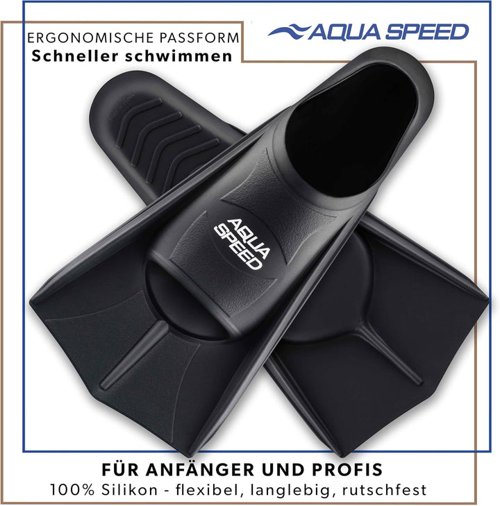 Aqua Speed Kurze Schwimmflossen für Erwachsene und Kinder I HIGH TECH | weiche Trainingsflossen I le