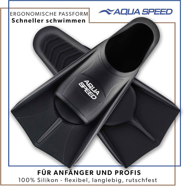 Aqua Speed Kurze Schwimmflossen für Erwachsene und Kinder I HIGH TECH | weiche Trainingsflossen I le