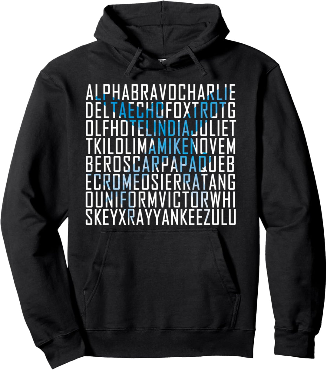 Pilot Phonetic Morse Alphabet Sprachfunk-Flugtraining Pullover Hoodie