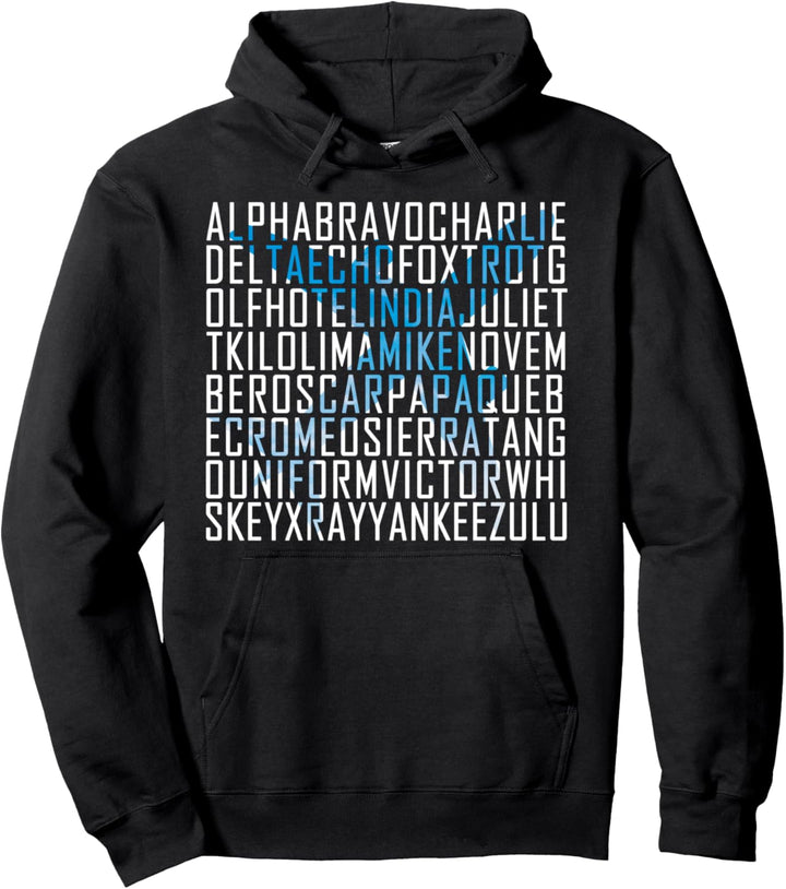 Pilot Phonetic Morse Alphabet Sprachfunk-Flugtraining Pullover Hoodie