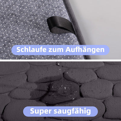 chakme Badematte Memoryschaum Badteppich Saugfähige Badvorleger Badezimmerteppich Duschmatte Deko Fu