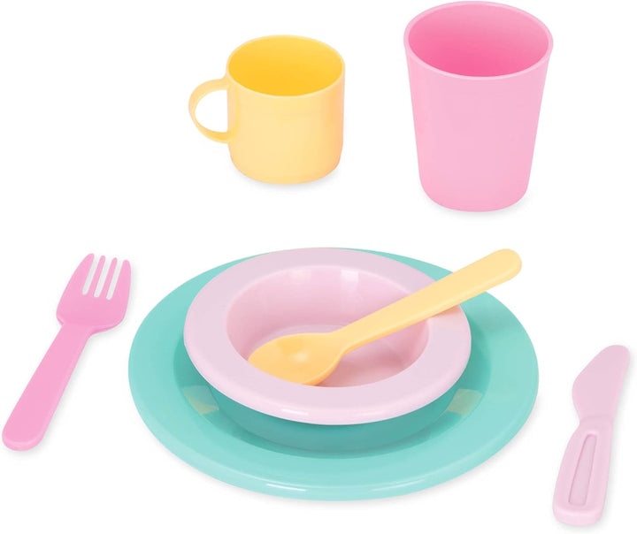 Play Circle Kinderküche Zubehör Geschirr Set und Teekanne – Kinder Kochgeschirr für Spielküche – Spi