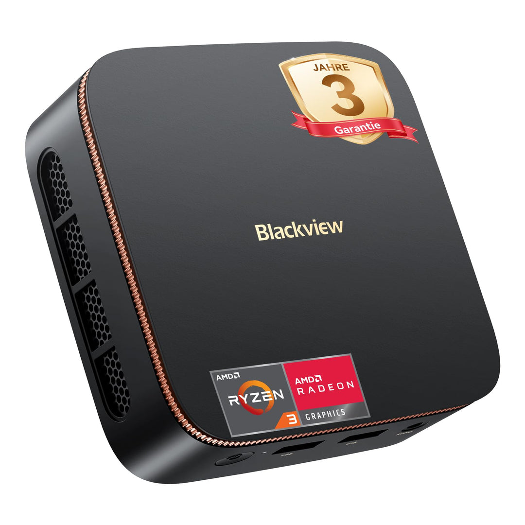 Blackview [3 Jahre Garantie] 2026 MP20 Mini PC AMD(übertrifft 3200U/3250U) W-11 Pro, 16GB RAM 512GB