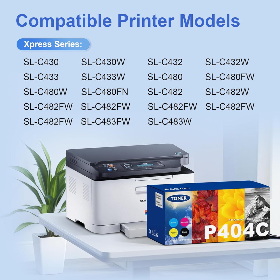 ONLYU Kompatibel CLT-P404C P404C Tonerkartusche Kompatibel für Toner Samsung C480W für Samsung Xpres