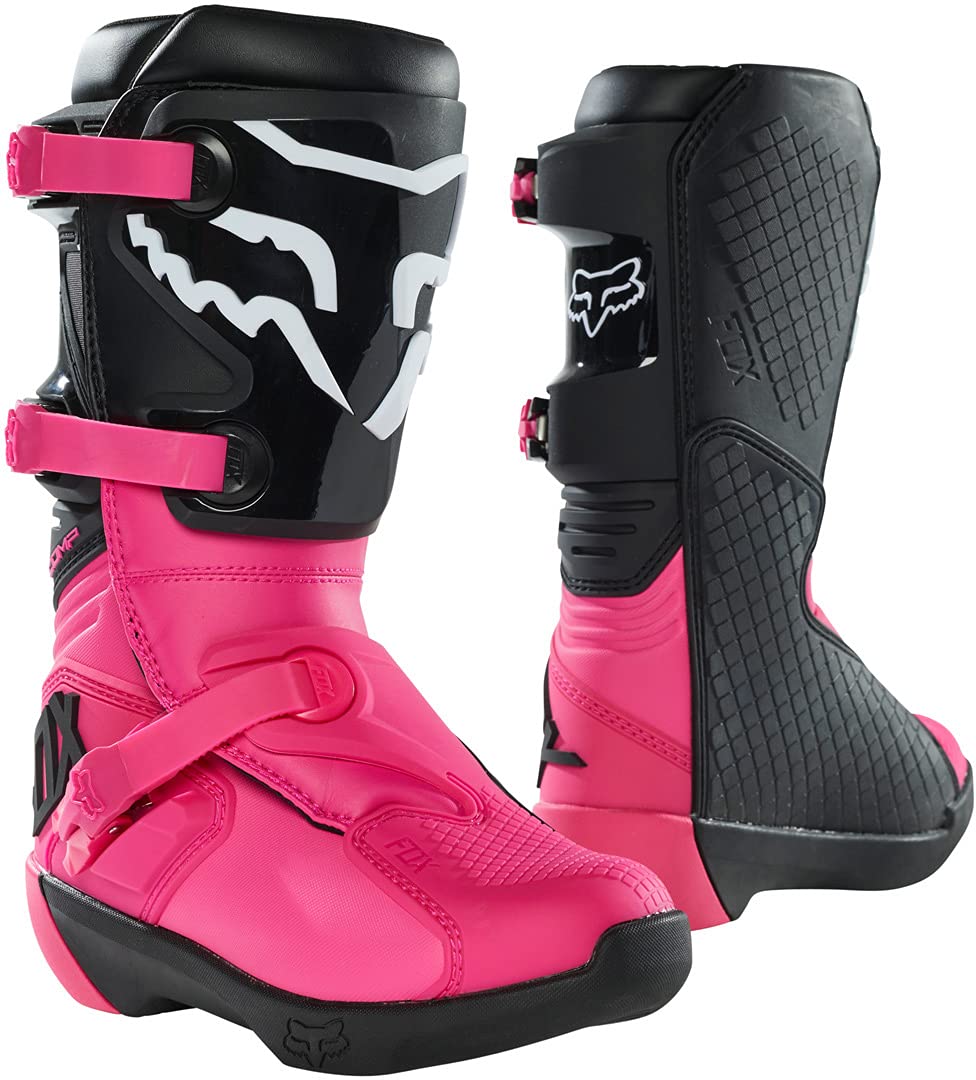 Fox Racing Unisex Kinder Yth Comp Boot - BuckleYTH Comp Boot – Schnalle 7 Schwarz Pink, 7 Schwarz Pi