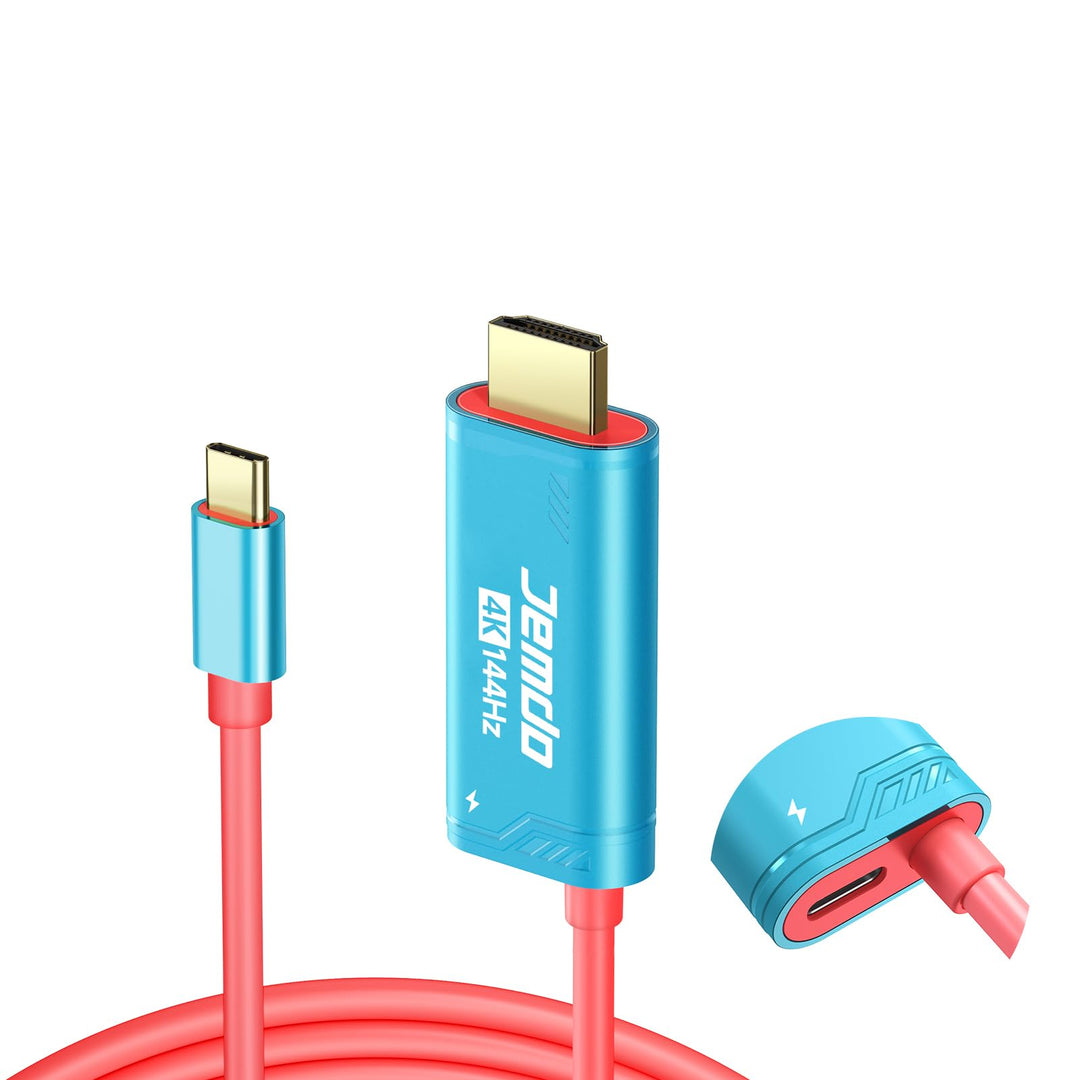 Switch 2 Dock HDMI Kabel für Fernseher, 2m USB C 3.2 auf HDMI Adapter 2.1 4K@144Hz 48Gbps PD 100W, t