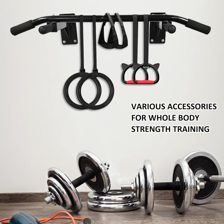 Wandmontage Fitness Klimmzugstange, Wandmontiert Pull Up Bar mit Rutschfeste Griffe, Wandhalterung K