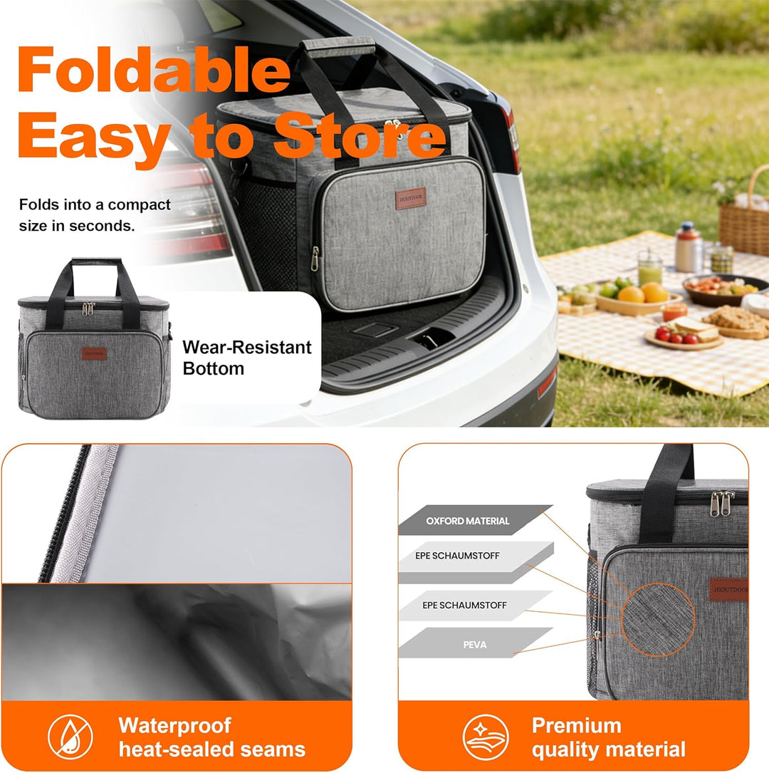 Isolierte Faltbare Kühltasche Lunchtasche wasserdichte Thermotasche Umhänge Tragetasche Für Herren D