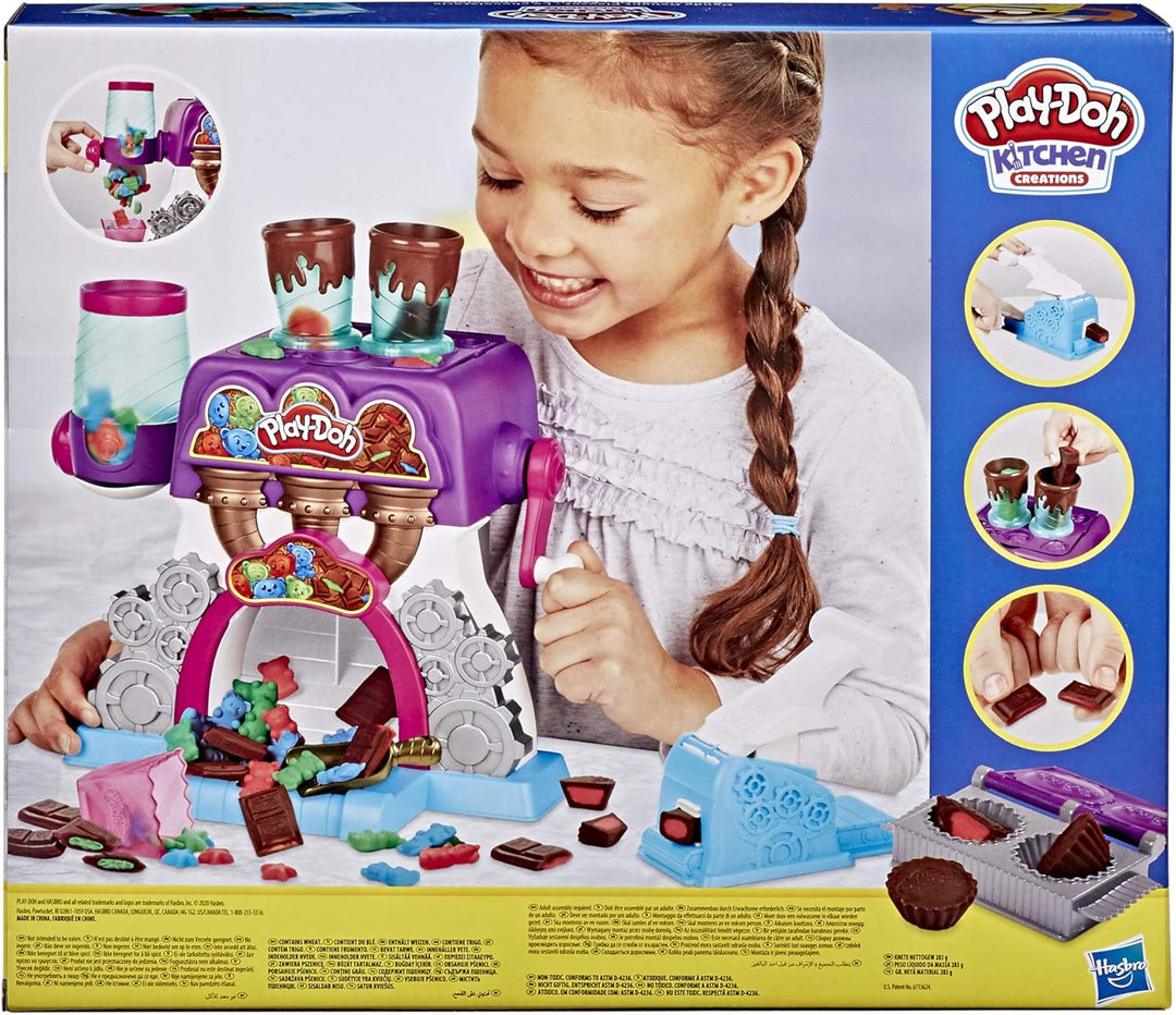 Play-Doh Kitchen Creations Bonbon-Fabrik für Kinder ab 3 Jahren mit 5 Farben Single, Single