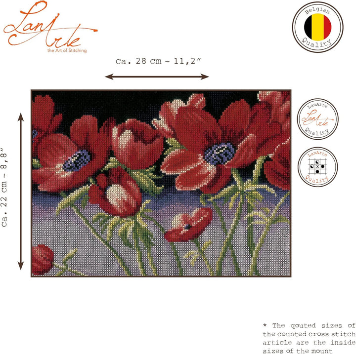 Lanarte Zählmusterpackung Feeling Fabulous Aida Kreuzstichpackung, Baumwolle, Mehrfarbig, 28 x 22 x