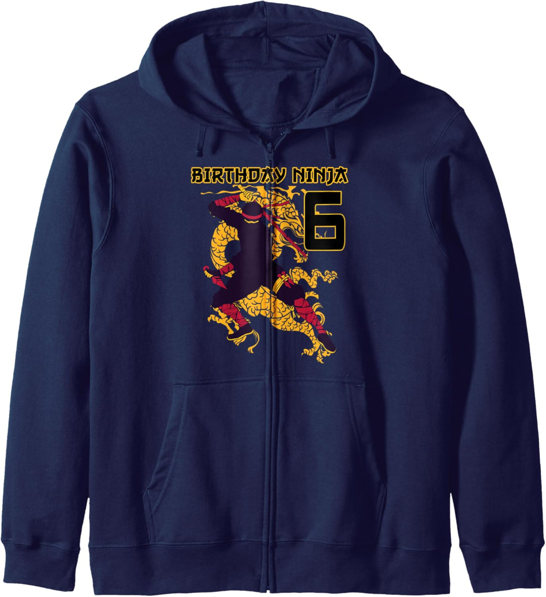 6. Geburtstag Ninja Party Ninja Drachen Stil Krieger Kapuzenjacke