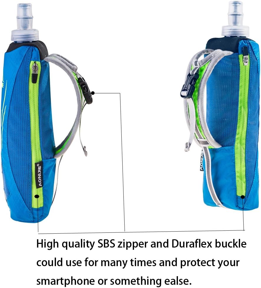Geila Handheld Trinkflasche zum Laufen, 17 oz Handheld Trinkflasche mit Trageriemen, BPA Sport Soft