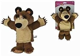 Simba 109308207 - Mascha und der Bär Plüschbär Handpuppe 28cm