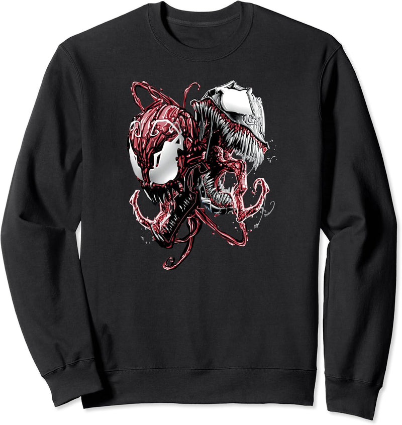 Marvel Carnage And Venom Side By Side Portrait Sweatshirt