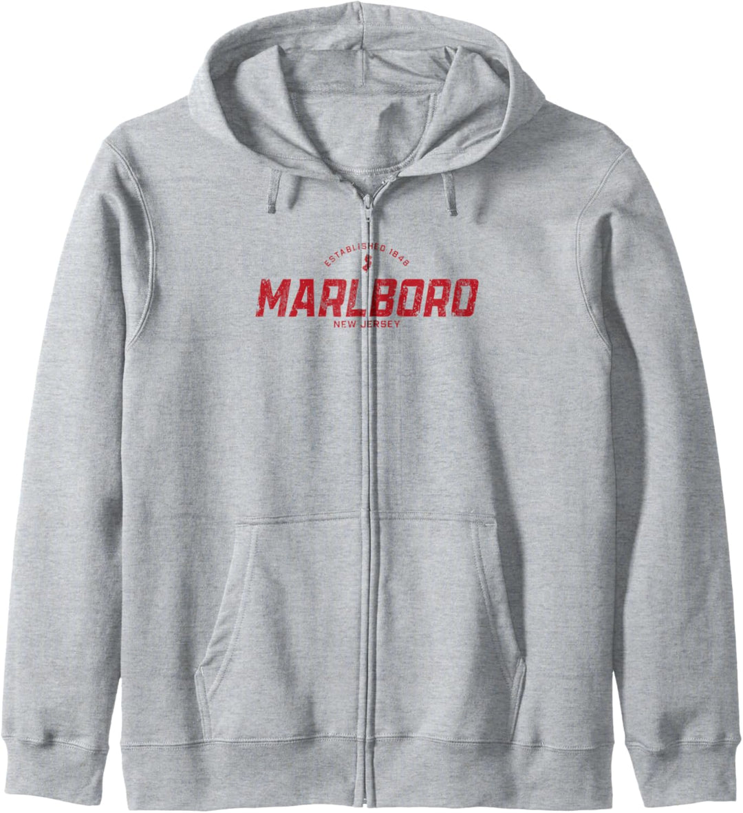 Marlboro New Jersey NJ Sportlogo im Vintage-Stil, Rot Kapuzenjacke