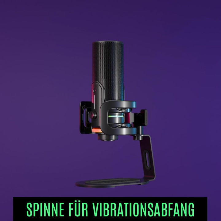 Streamplify MIC PRO RGB Mikrofon, Studioqualität, Fortschrittliche Geräuschunterdrückung, 192kHz/24b