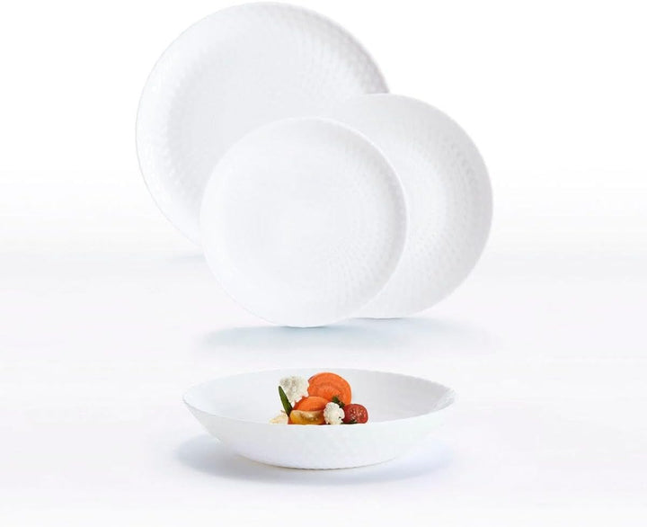 Luminarc Pampille Weiss Opal Geschirr 18 Stück - 6 Personen Weiss