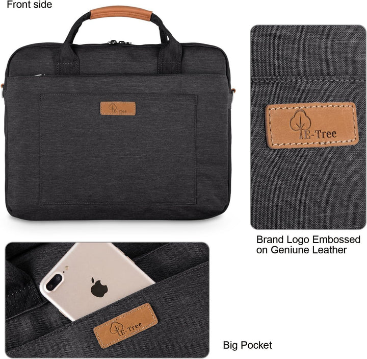 E-Tree Laptop Sleeve Handbag Shockproof Laptop Shoulder Bag Messenger Computer Carrying Case Briefca