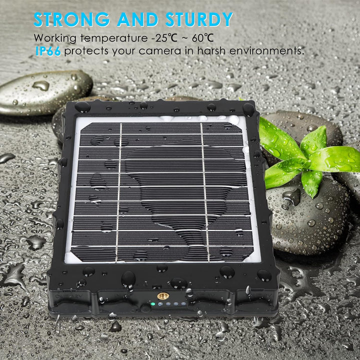 Folgtek 8000mAh Solarpanel 12V/1.2A, 9V/1.6A, 6V/2.4A Ausgang, Externer Eingang 5 V/2A IP66 Wasserdi